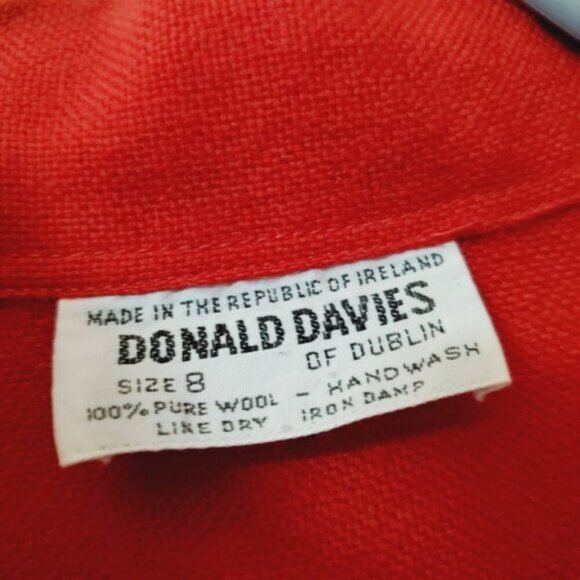Donald Davis Dublin Ireland Pure Wool Vintage Button Down Preppy Shirt Dress 8 - Picture 5 of 6